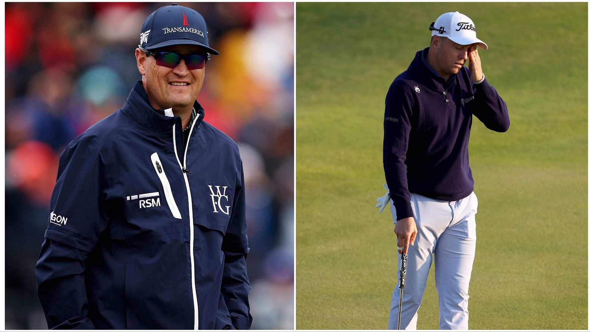 Zach Johnson and Justin Smith at the Open Championship (via Getty Images)
