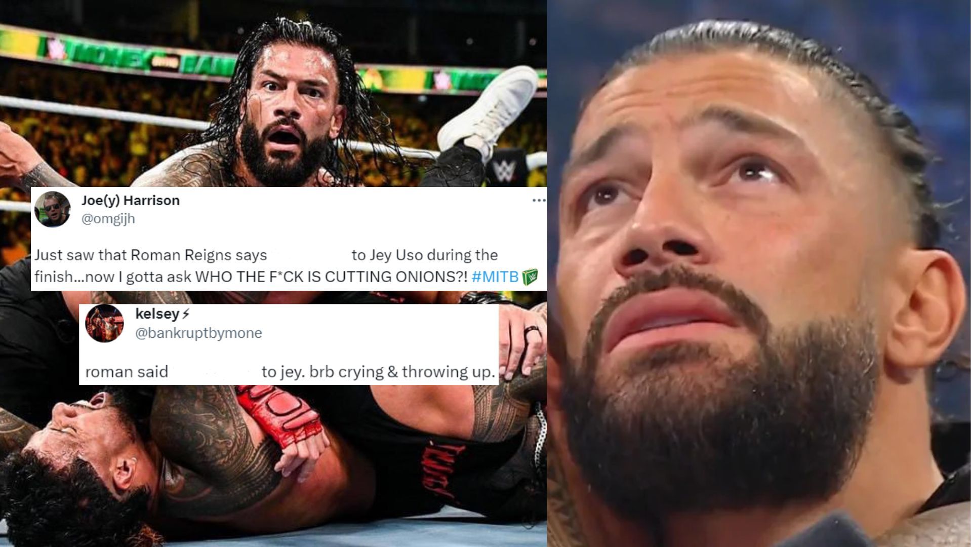 WWE fans love what Roman Reigns whispered to Jey Uso while being pinned ...