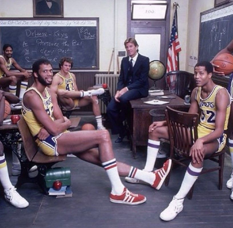 70&#039;s Lakers Team In Dug Out