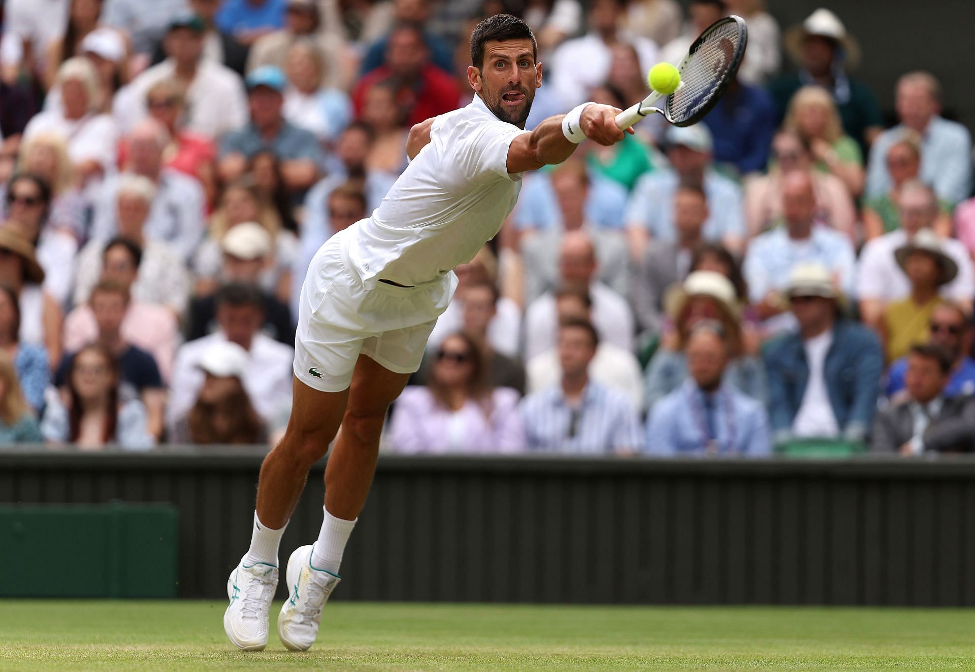 Novak Djokovic in action on Day Nine: Wimbledon 2023