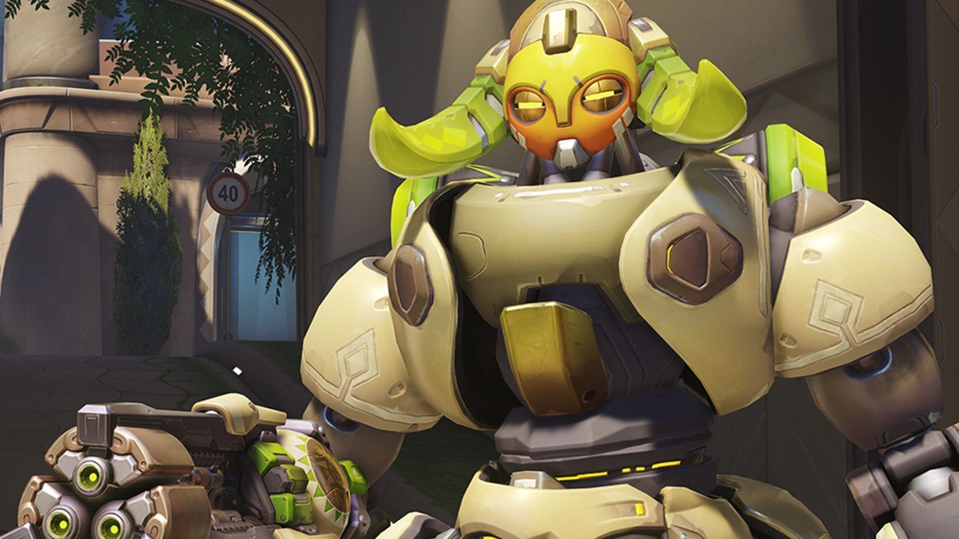 Balanced Barrage Team in Overwatch 2 around Orisa (Image via Blizzard)