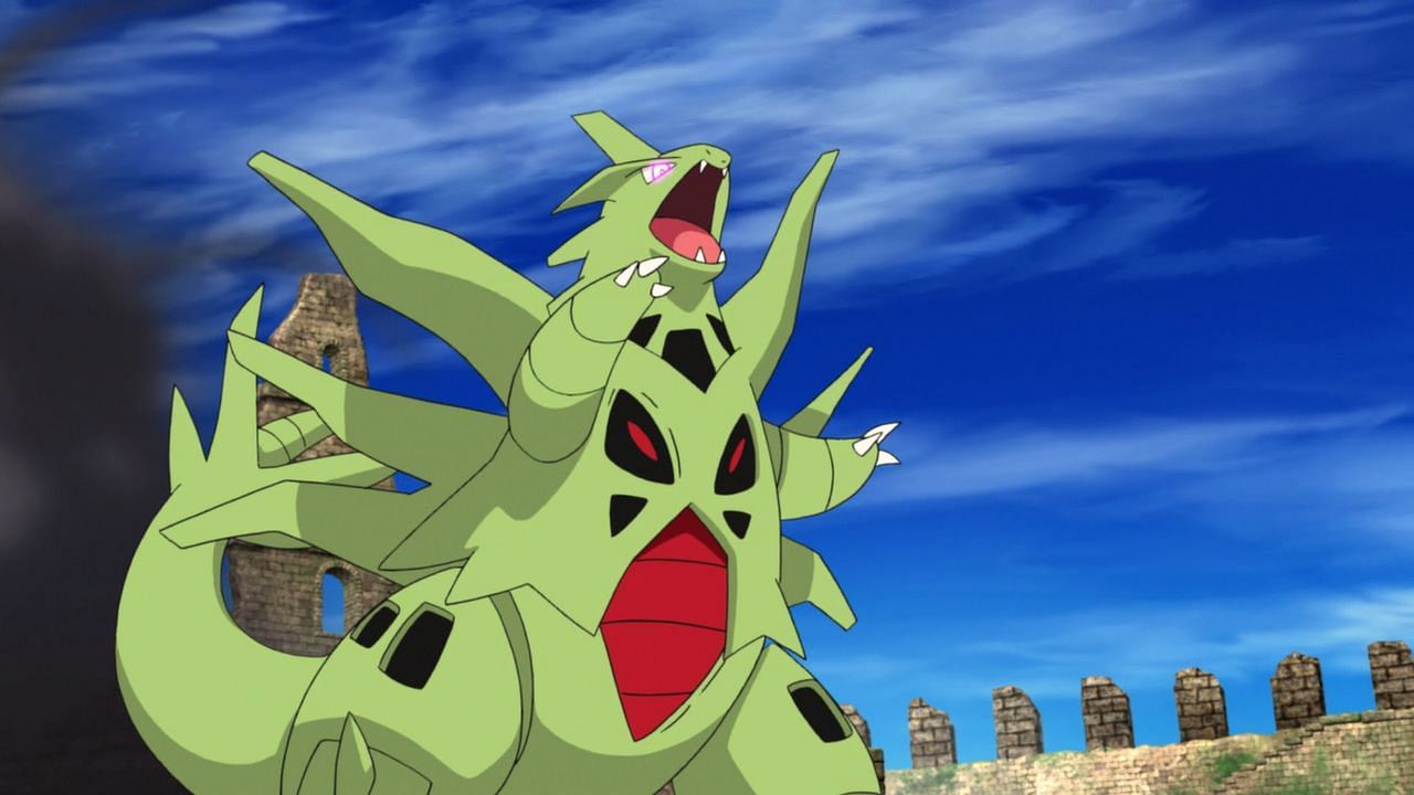 Mega Tyranitar as seen in the anime (Image via The Pokemon Company)