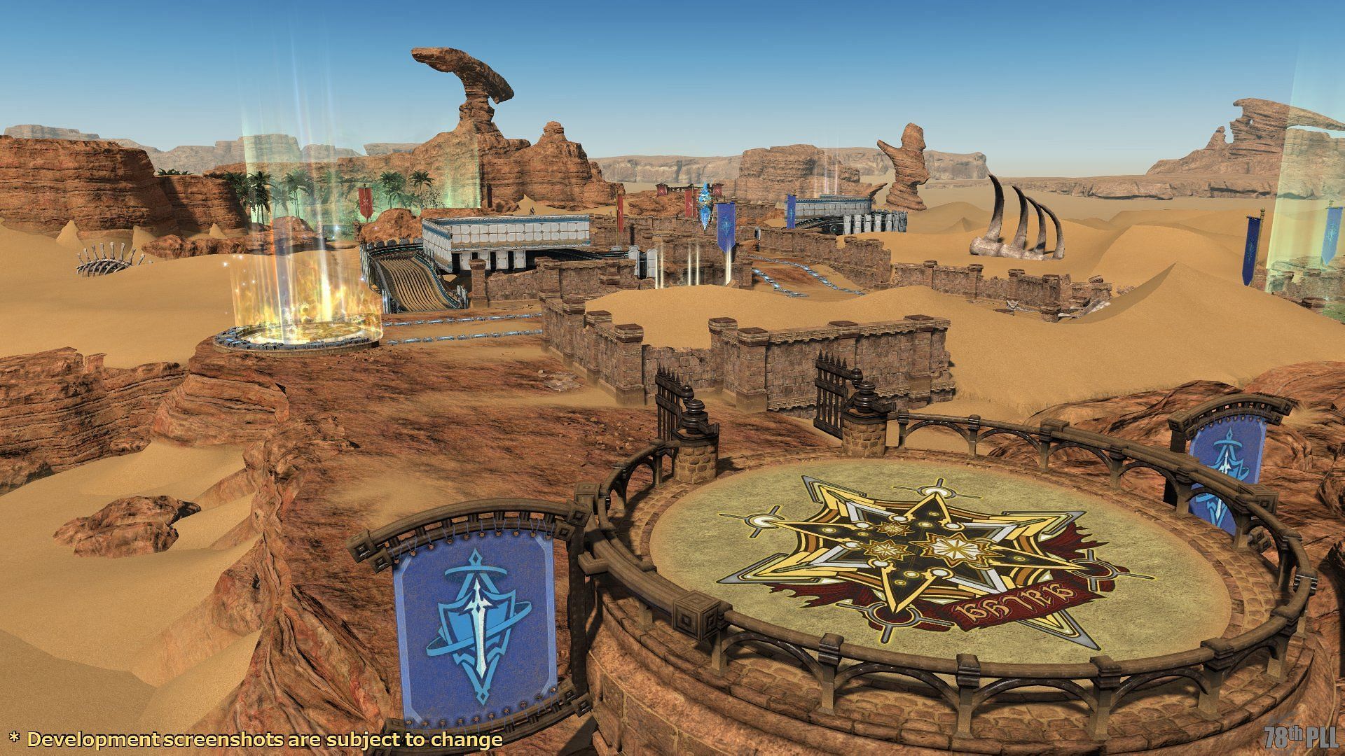 The Red Sands, an upcoming Crystalline Conflict map (Image via Square Enix)