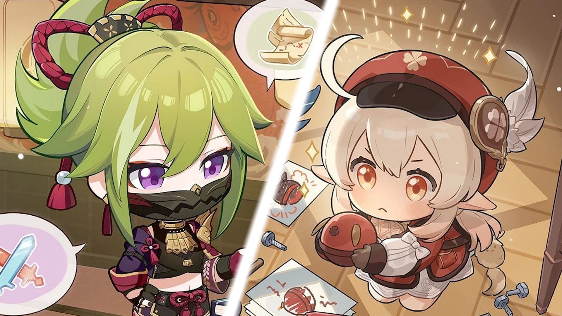 Part of the official chibi art for both characters