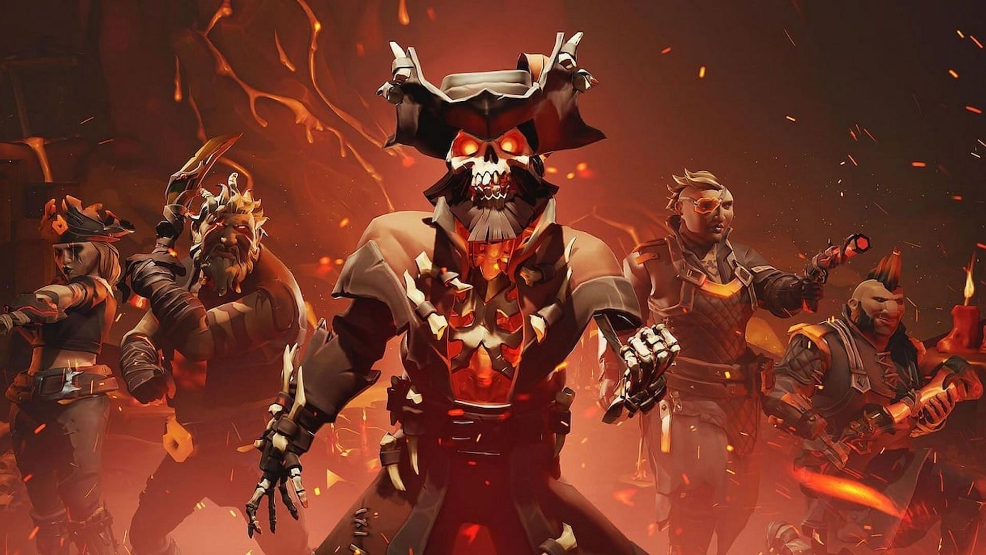 Captain Flameheart is one of the game&#039;s antagonists (Image via Sea of Thieves)