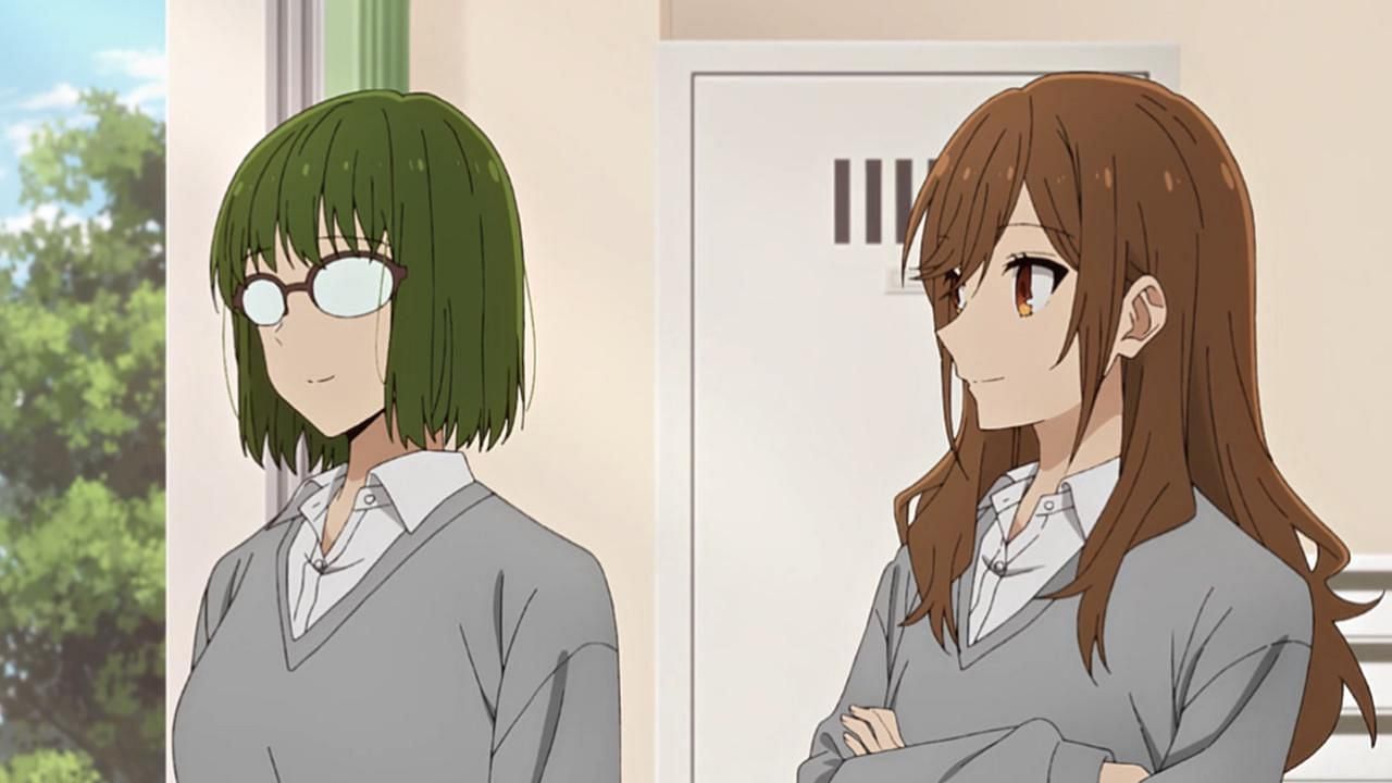 Hori and Sakura from Horimiya: The Missing Pieces episode 2. (Image via CloverWorks)