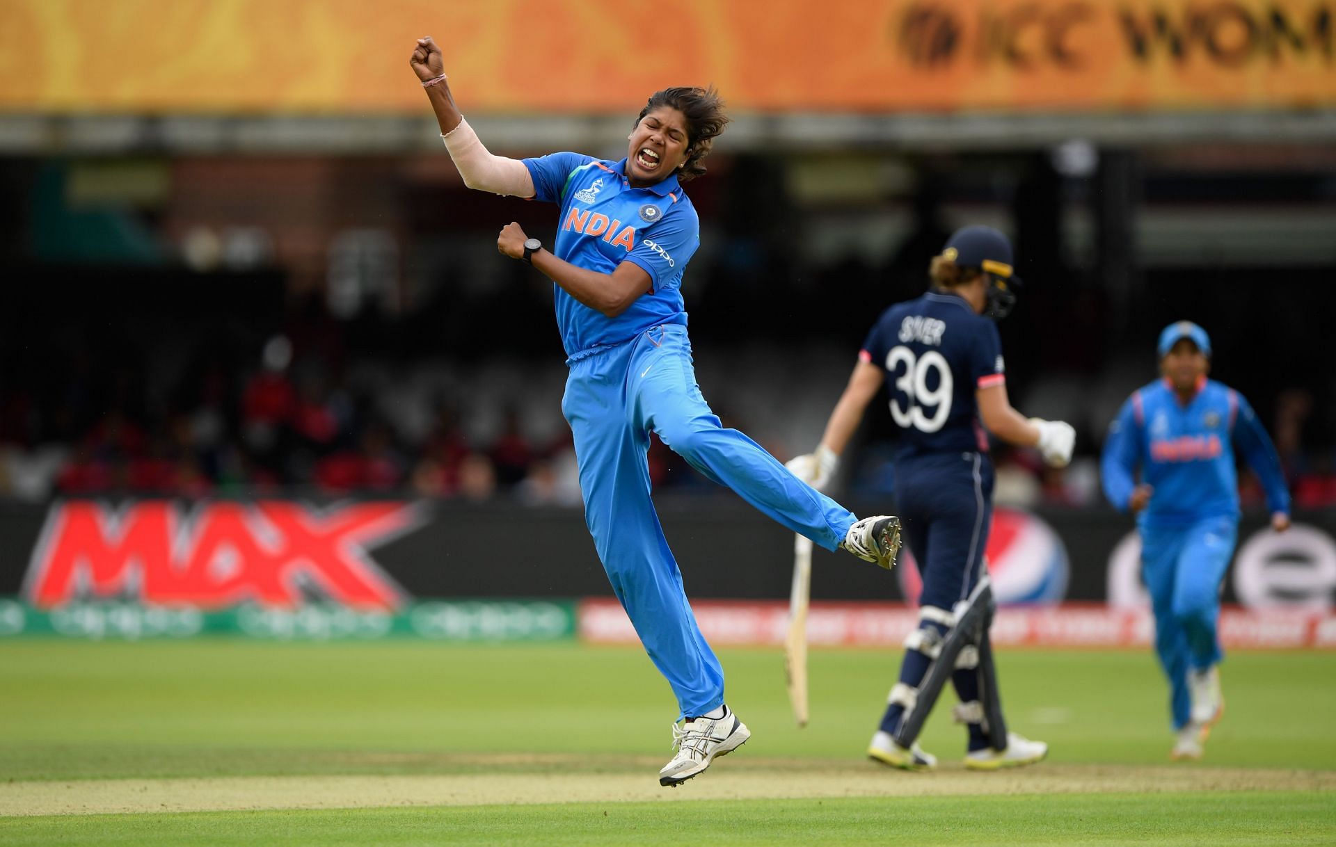 Jhulan Goswami registered figures of 3/23 in the 2017 World Cup final.