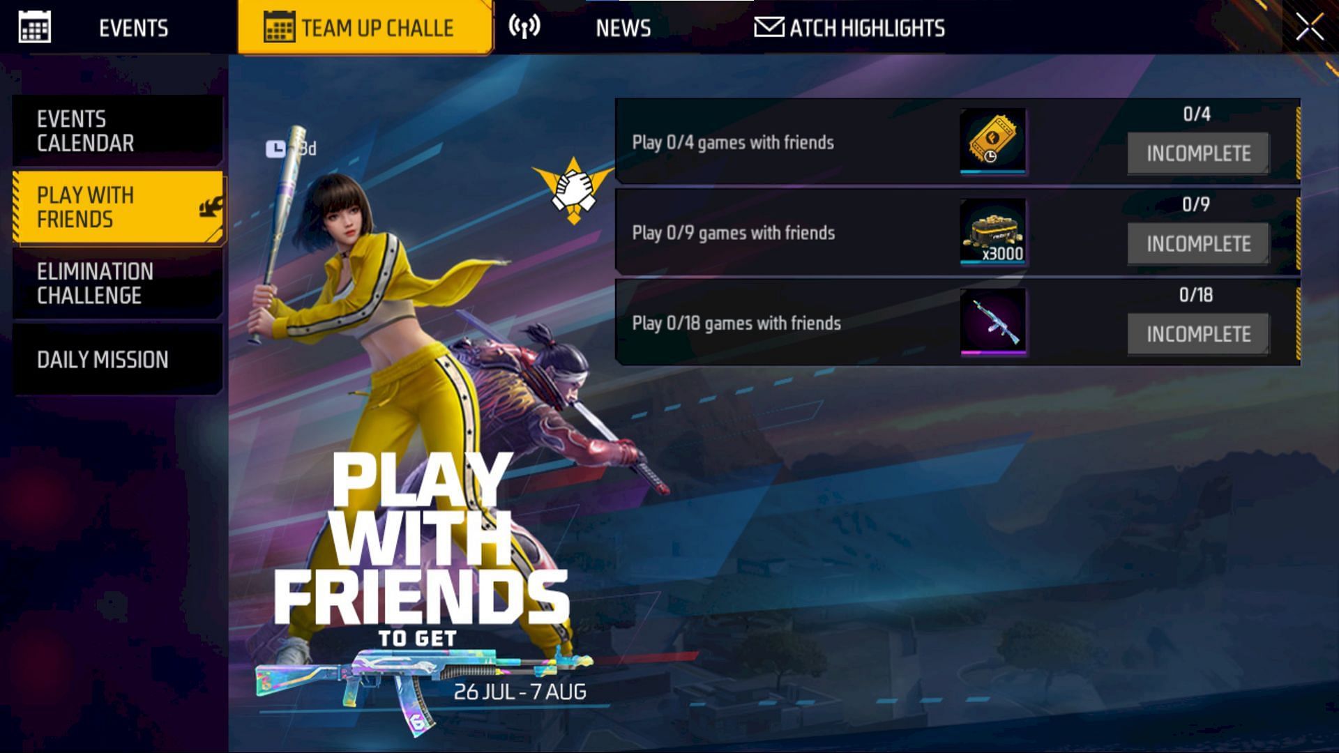 How to play Garena Free Fire with friends