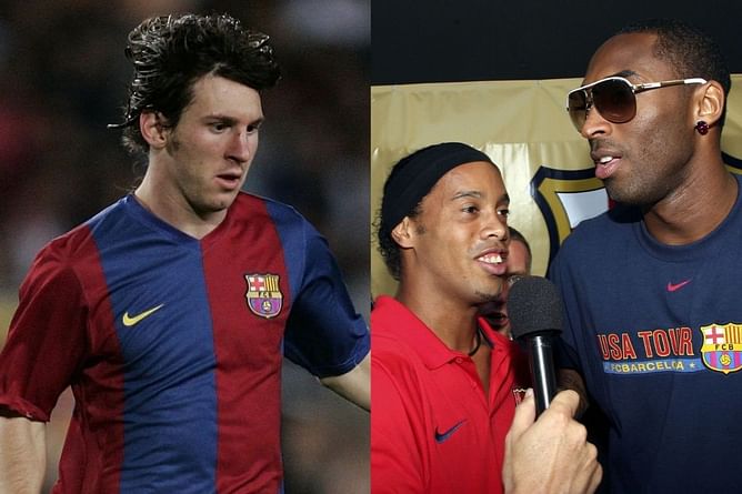 "This kid right here" - Kobe Bryant was once introduced to Lionel Messi by Ronaldinho, who claimed Argentine would be the greatest