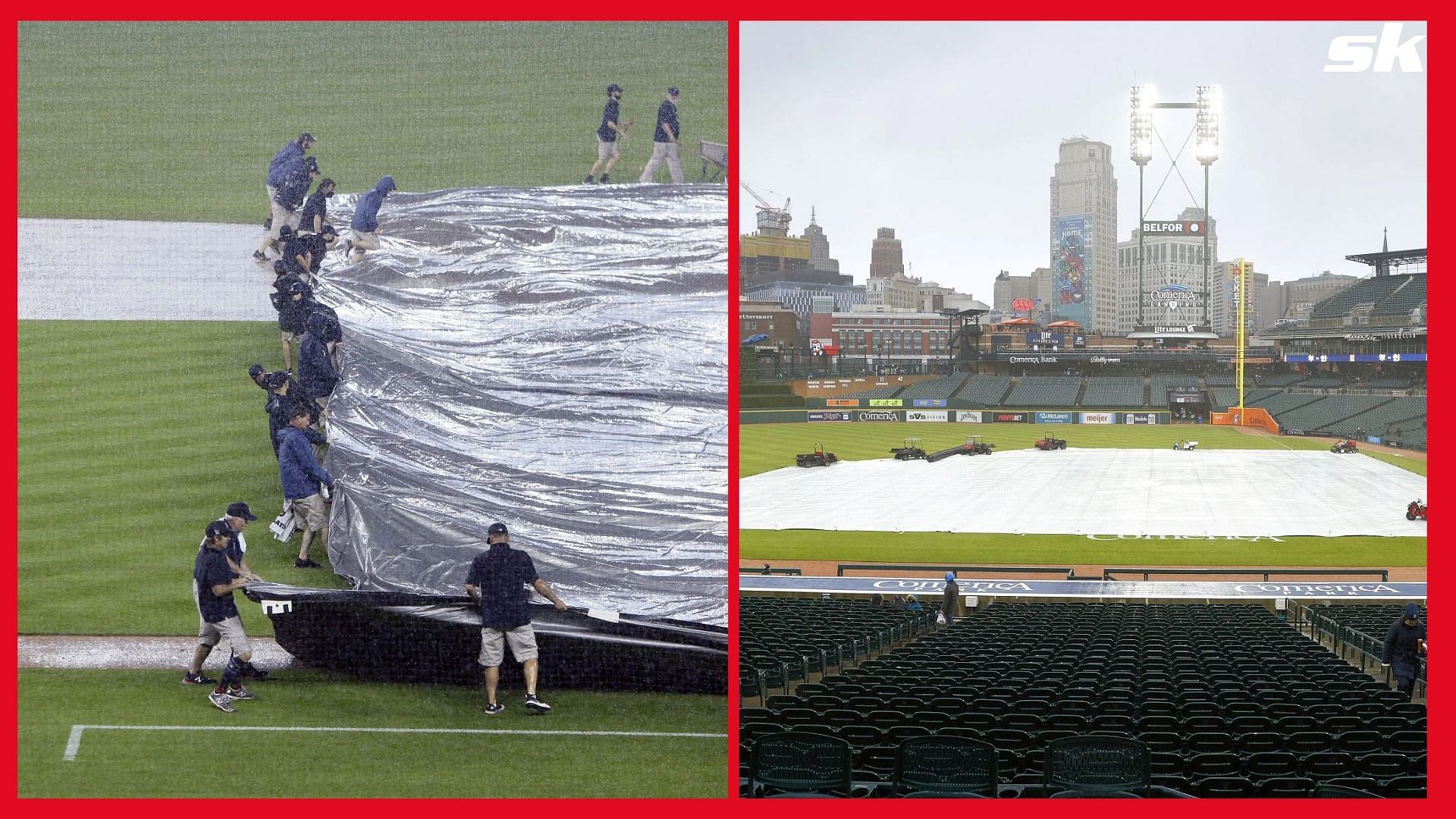 San Diego Padres vs Detroit Tigers - Rain delay