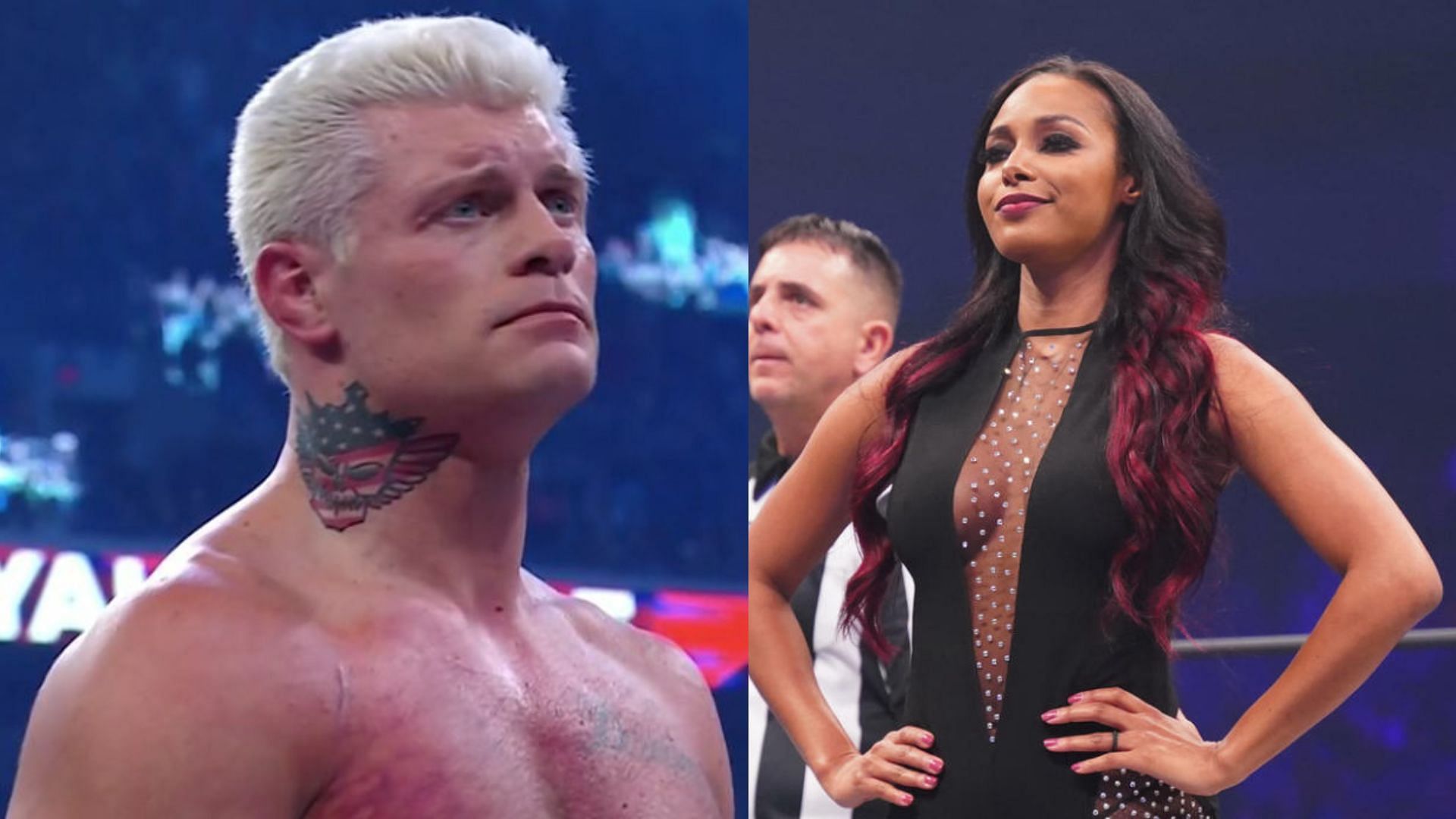 Cody Rhodes(left); Brandi Rhodes(right)