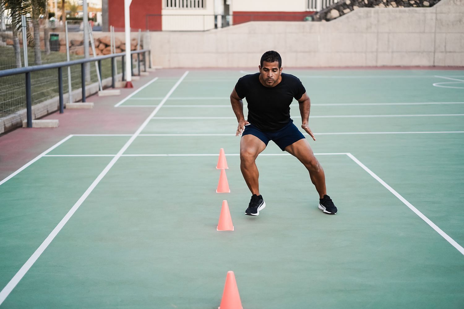 Shuttle runs include sprinting at high speeds between two sites, making them an ideal exercise for increasing speed, agility, and general fitness (Getty Images)