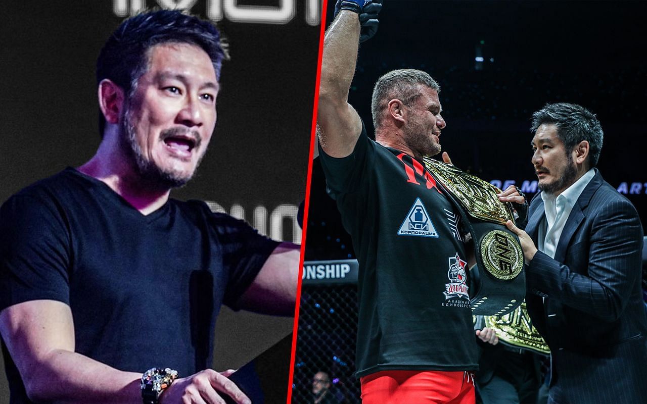 Chatri Sityodtong with Anatoly Malykhin | Photo credit: ONE Championship