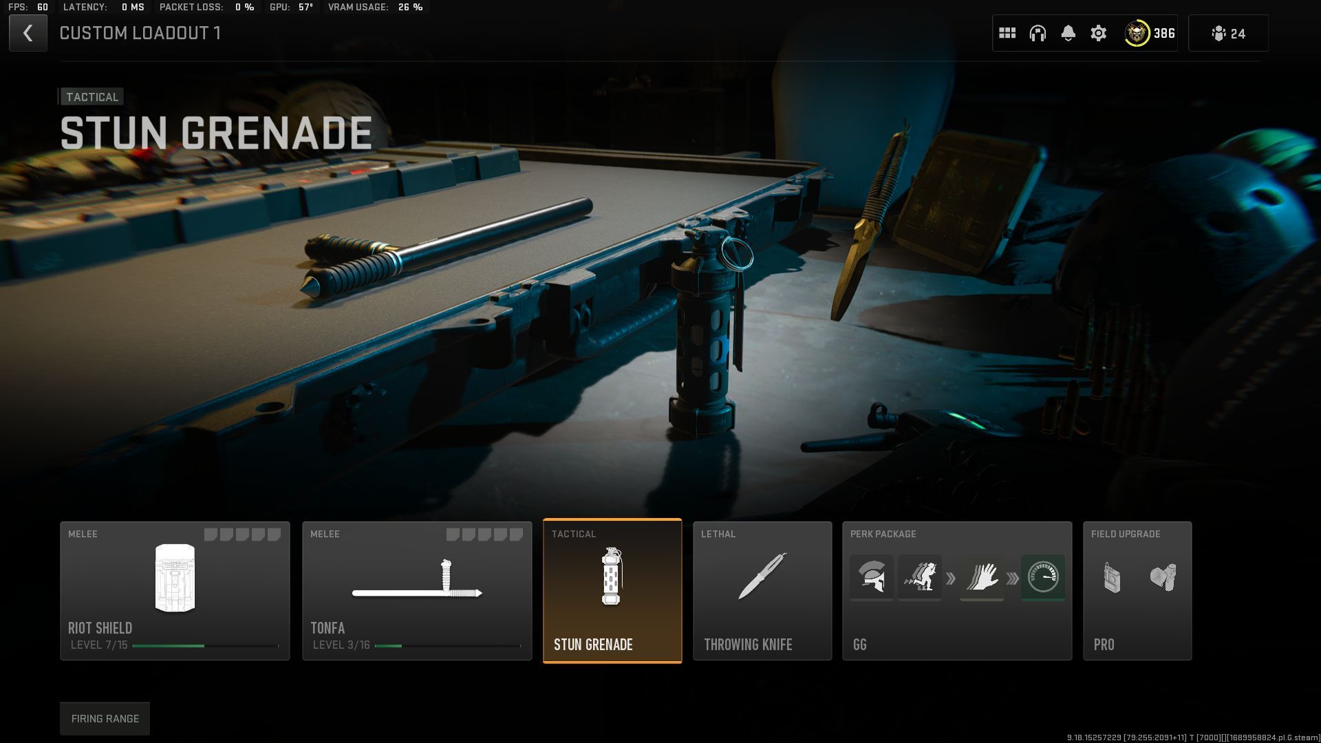 Loadout and Equipment for Melee Weapon kills (Image via Activision)