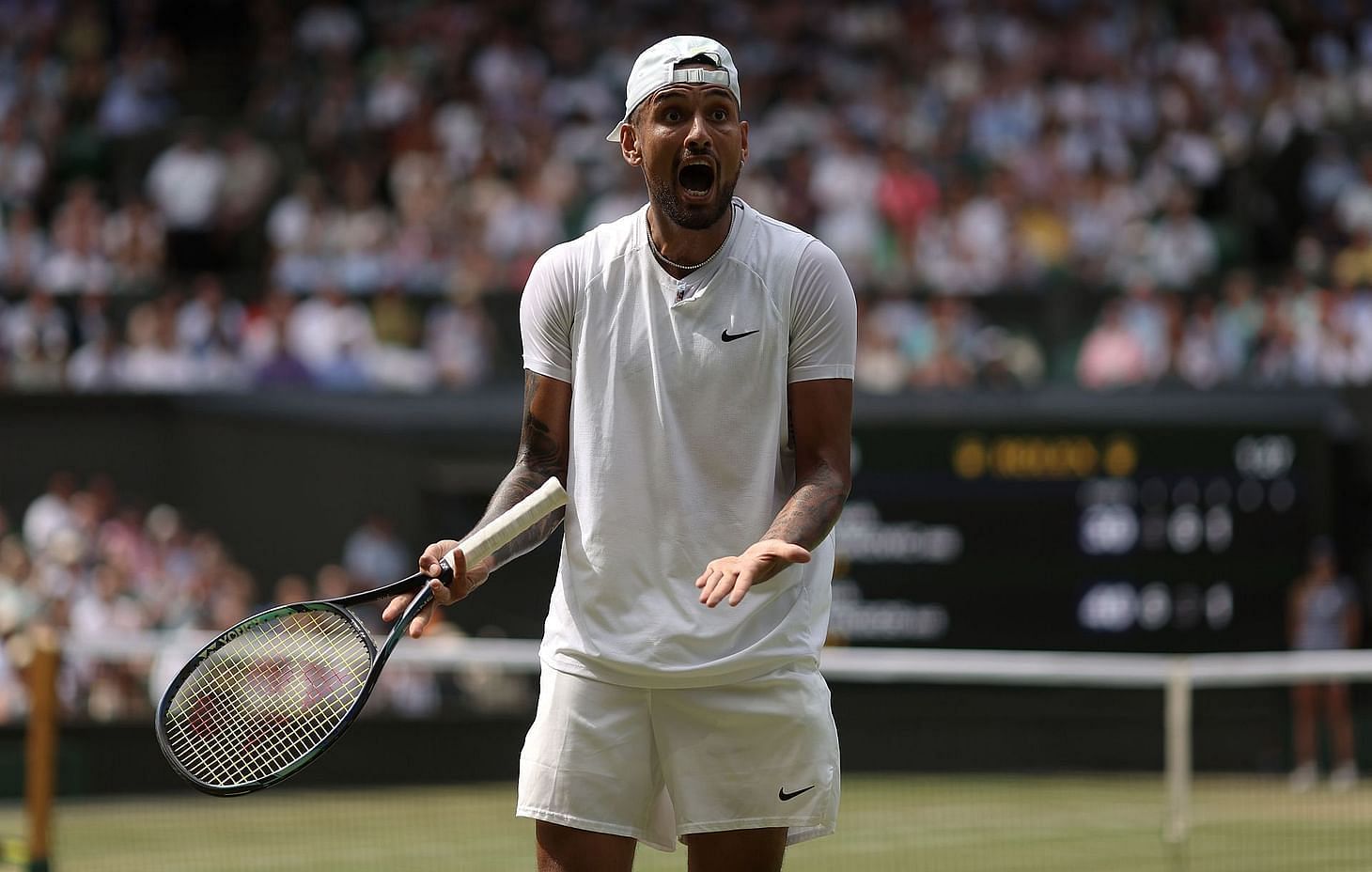 Nick Kyrgios at the 2022 Wimbledon Championships