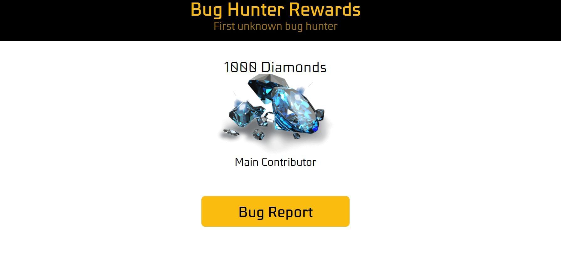 The Bug Hunter provides an opportunity to receive 1000 Diamonds (Image via Garena)