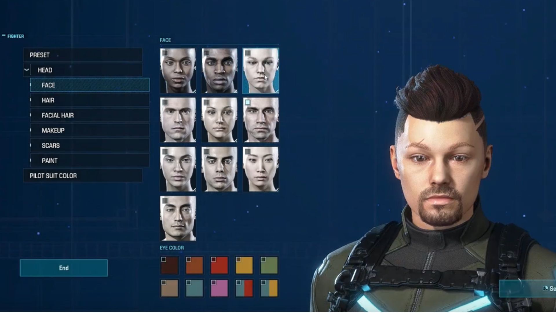 Character customization feature in Exoprimal (Image via Capcom)