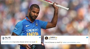 "Hope Shikhar Dhawan will be in WC squad" - Fans react as opener ignored for Asian Games