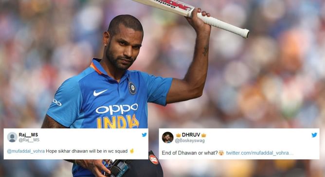 "Hope Shikhar Dhawan will be in WC squad" - Fans react as opener ignored for Asian Games