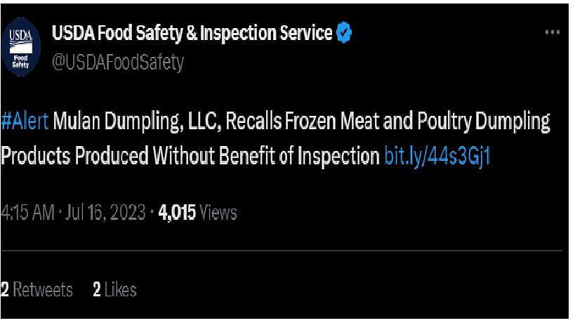 Screenshot (Image via Twitter/@USDAFoodSafety)