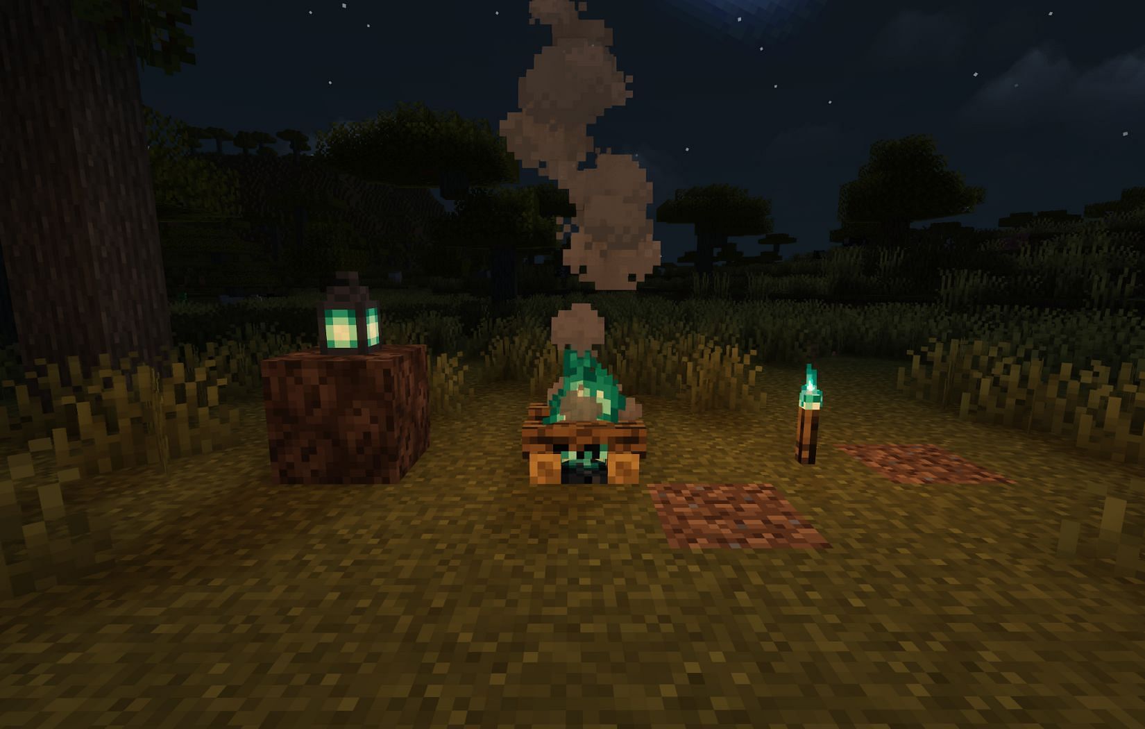 Soul lanterns, soul campfire, and soul torches are the last tier of lights where the mob won&#039;t spawn (Image via Mojang)