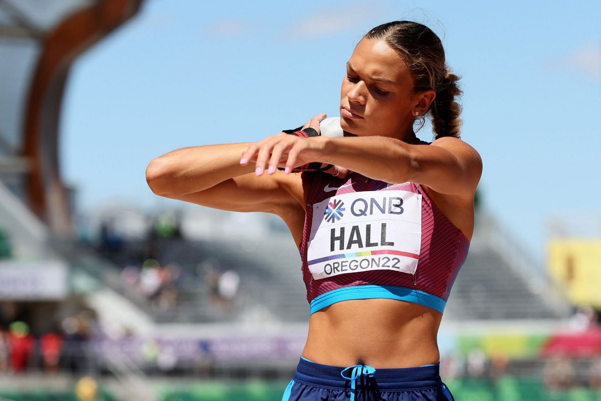 Anna Hall set a new record  at the USATF Outdoor Championships.