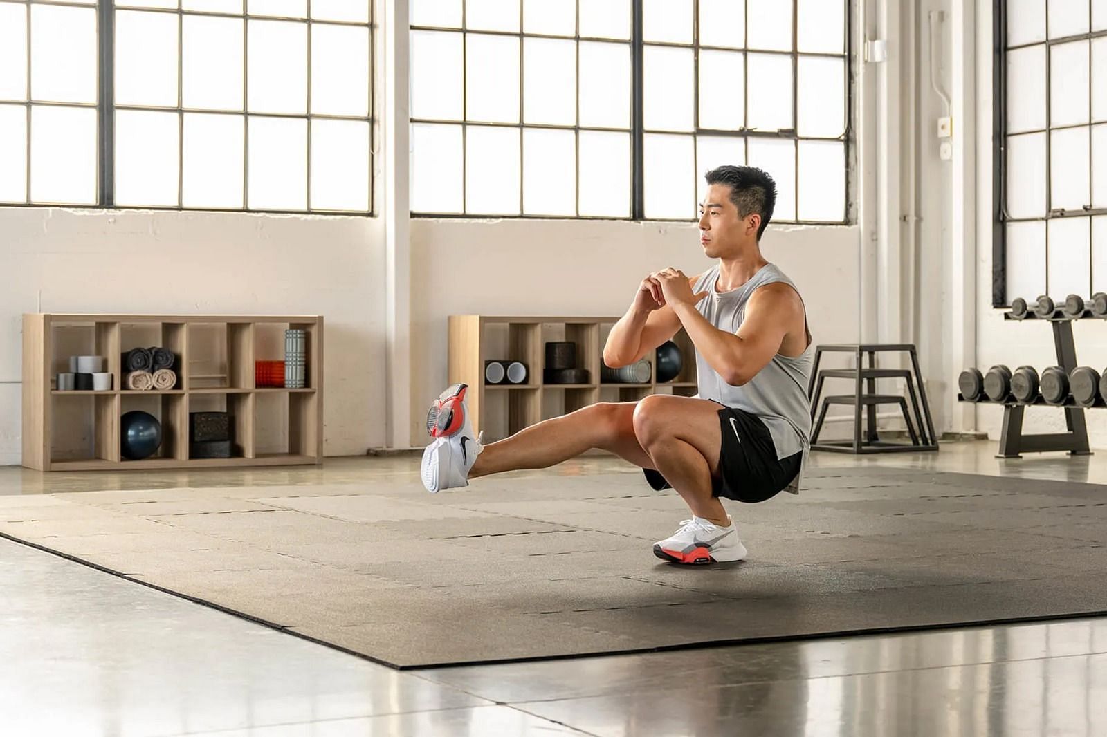 One-legged squat (Image via Nike)