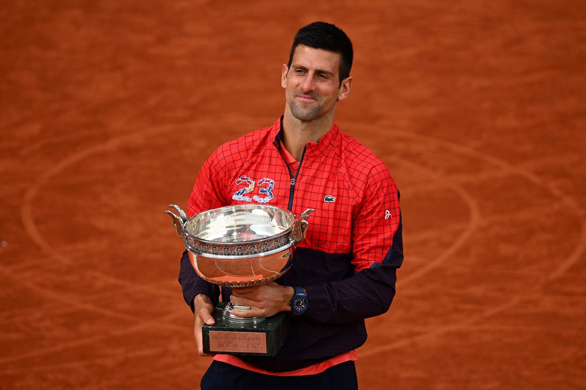 Novak Djokovic at the 2023 French Open