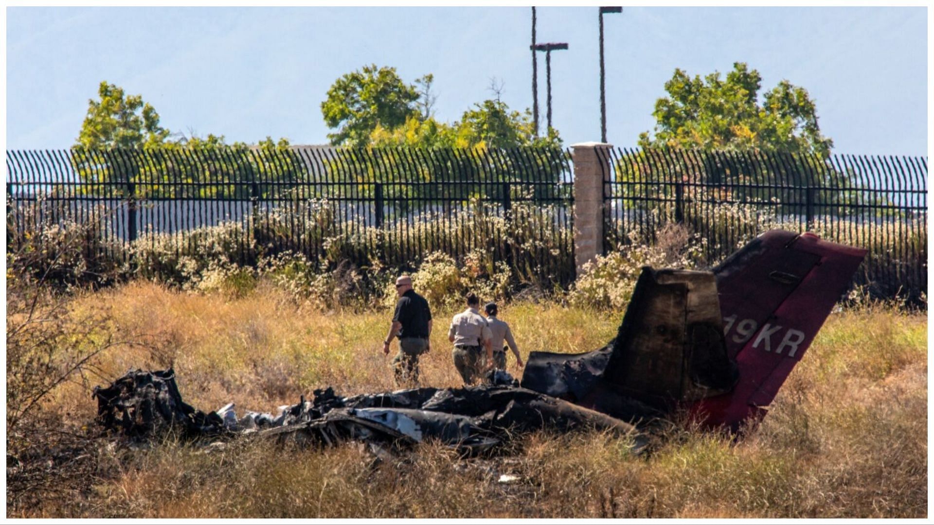 The circumstances behind the crash are still being probed (image via Twitter/Riverside County Fire)