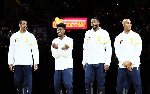 Channing Frye, Iman Shumpert, Tristan Thompson and Richard Jefferson