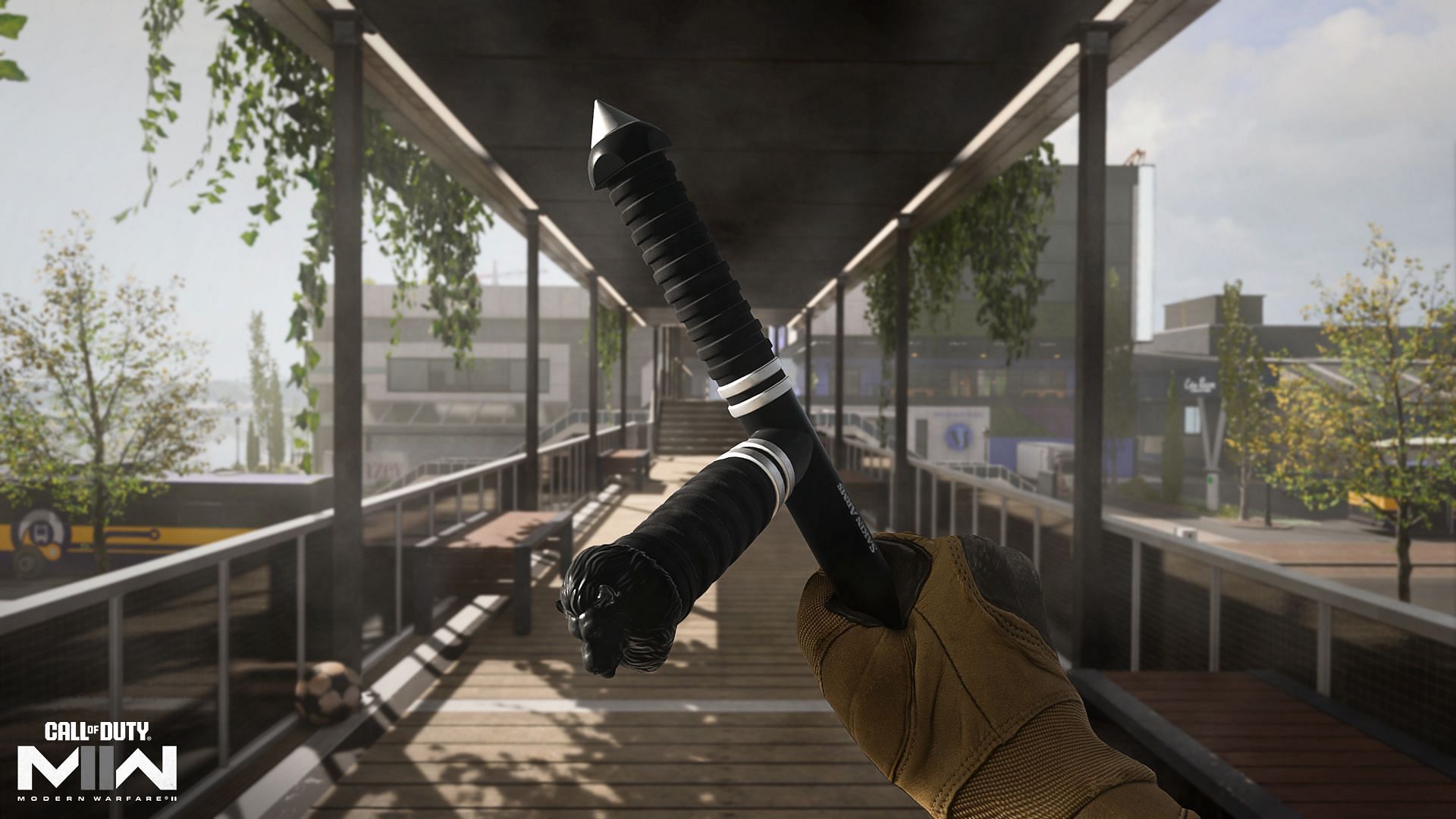 Using the Tonfa to get Melee Weapon kills in Modern Warfare 2 (Image via Activision)