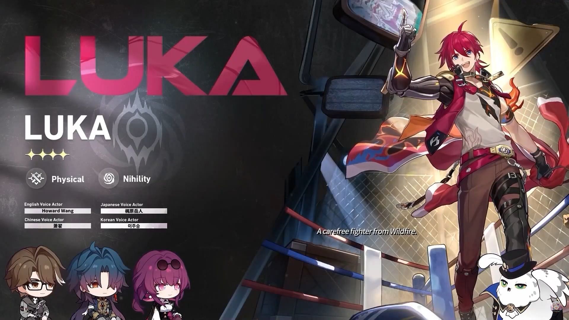 Luka is the new Physical four-star character (Image via Honkai Star Rail YouTube channel)