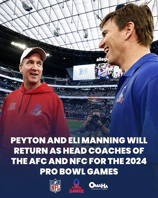 2024 Pro Bowl coaches Eli and Peyton Manning make major announcement