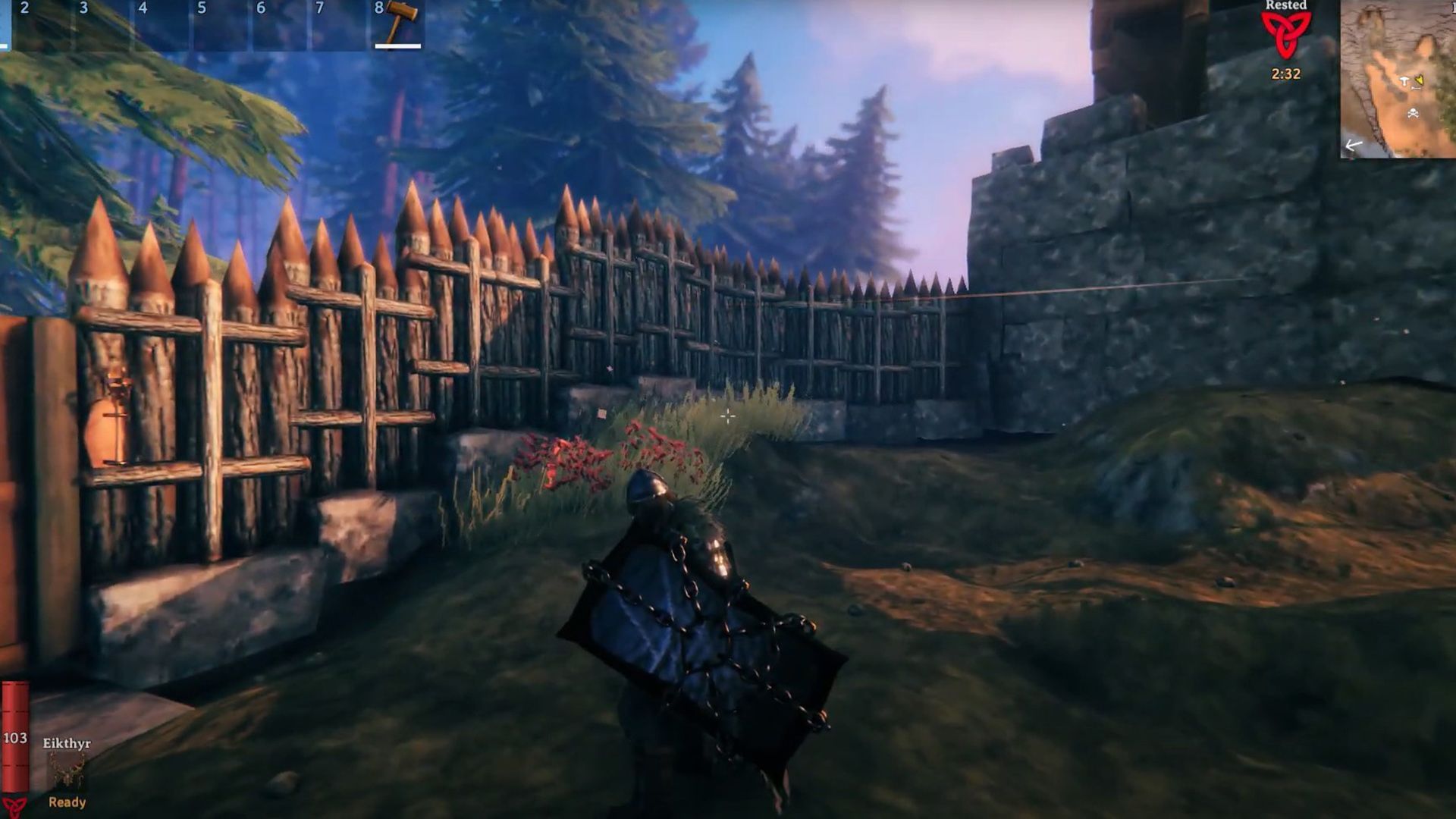 Black Metal Tower Shield in Valheim (Image via Iron Gate Studios)