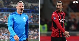 Jamie Carragher spotted enjoying football match alongside ex-Chelsea forward and Zlatan Ibrahimovic in Ibiza