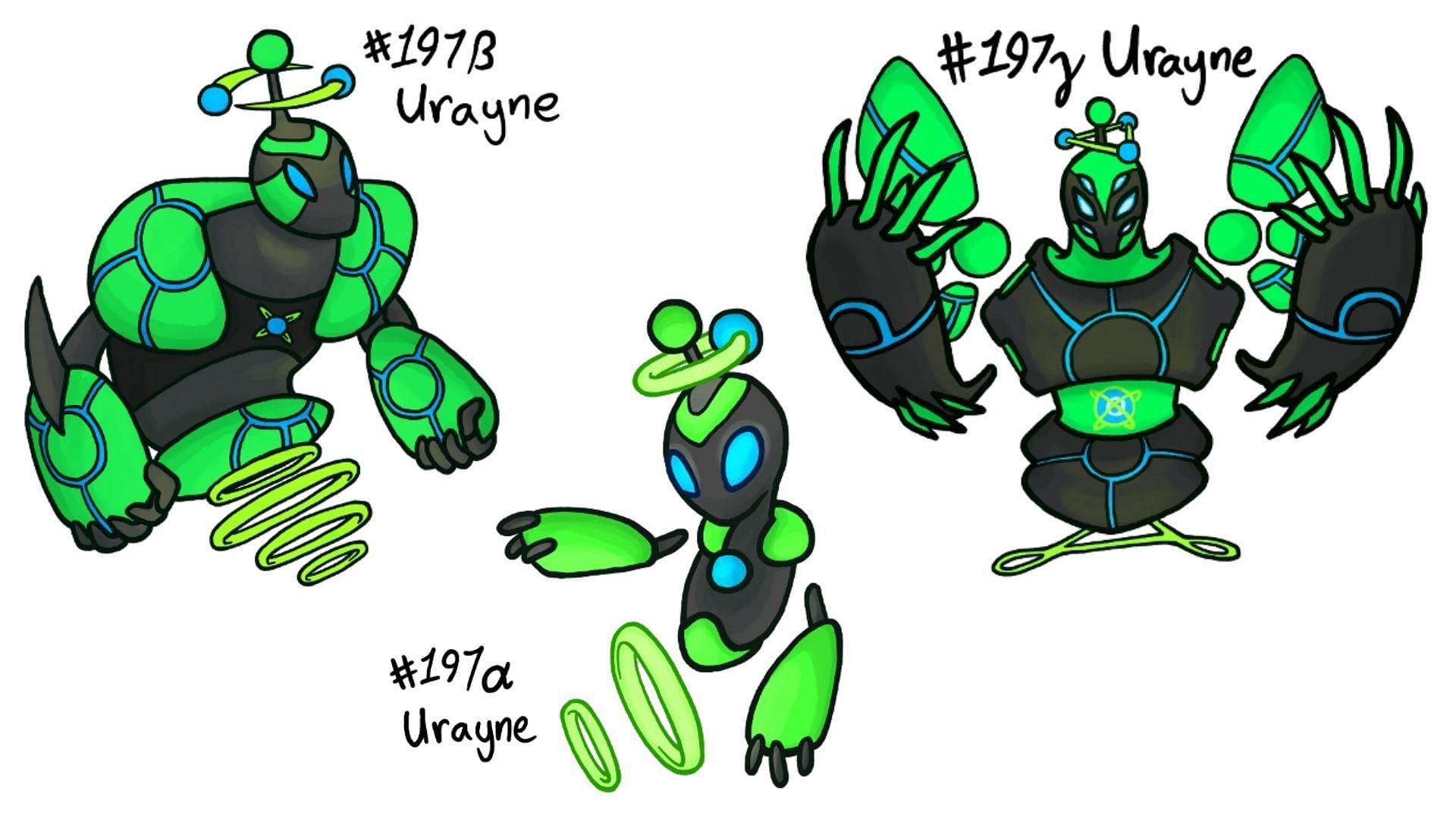 Urayne and its different forms (Image via Involuntary Twitch and JV)