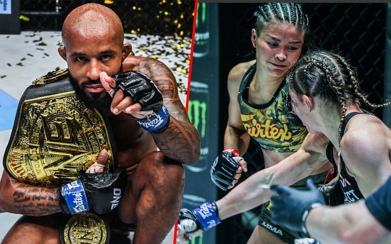 Demetrious Johnson and Stamp Fairtex - Photo by ONE Championship