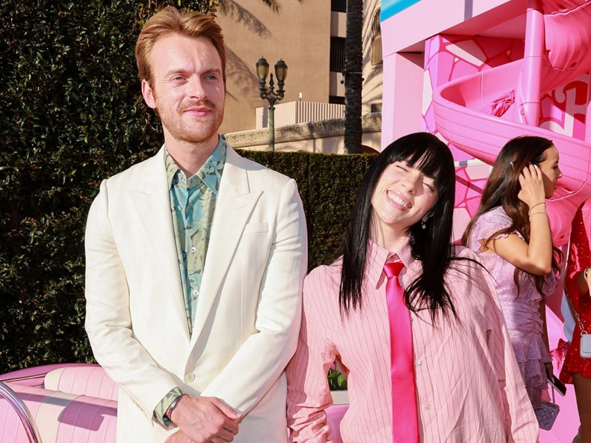 Billie Eilish and her brother Finneas at the Barbie premiere (Image via Getty)