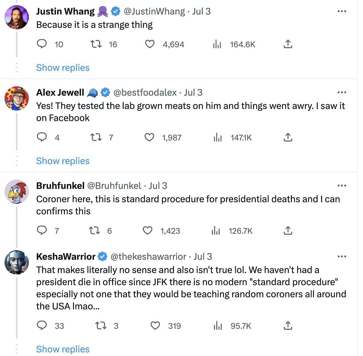 Social media users react to the American President&#039;s video being shared with false claims. (Image via Twitter)