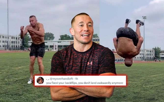 "You don't land awkwardly anymore" - Georges St-Pierre leaves fans impressed by perfecting his somersault game at the age of 42