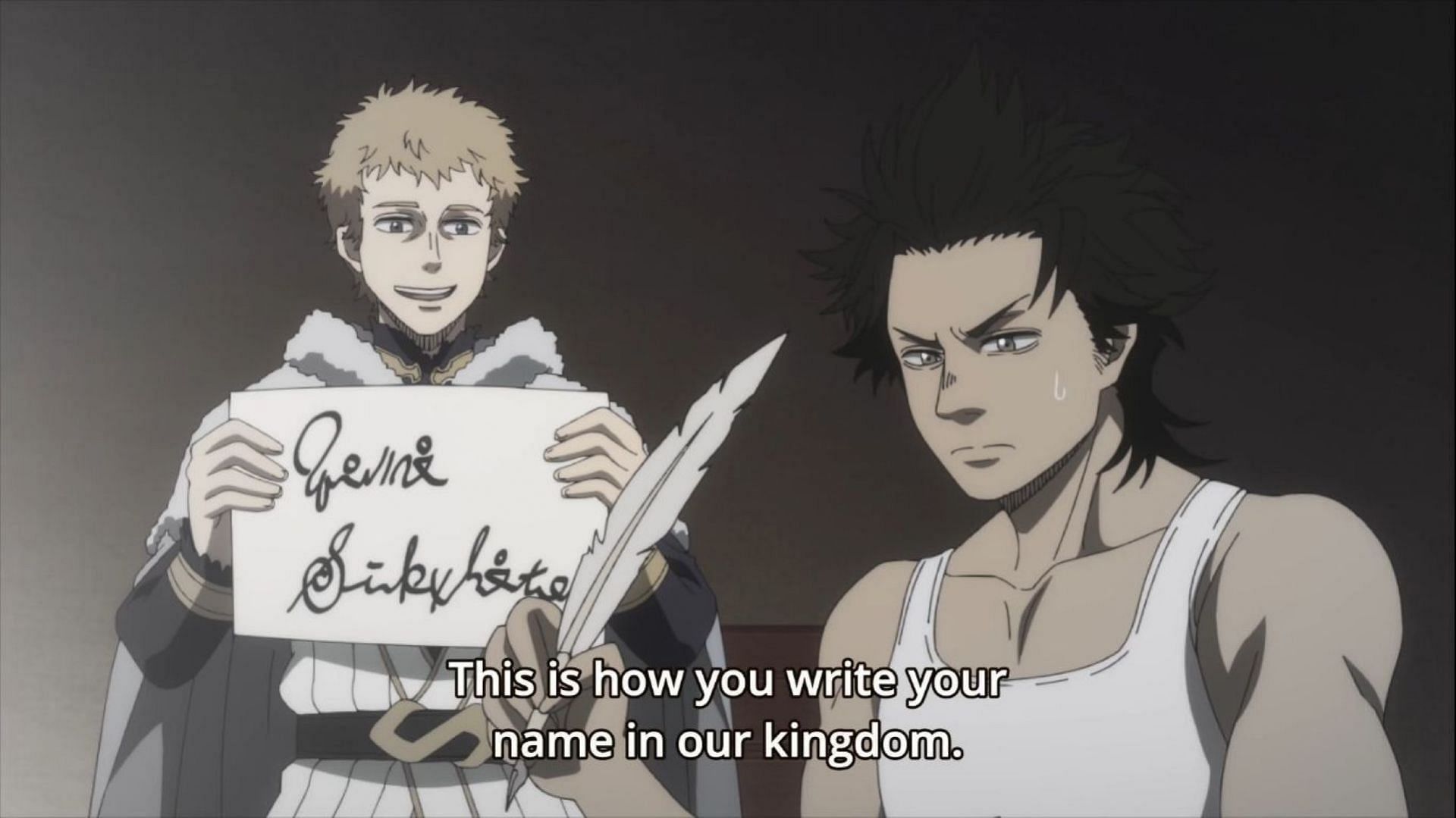 Julius teaching Yami the ways of Clover Kingdom (Image via Studio Pierrot)