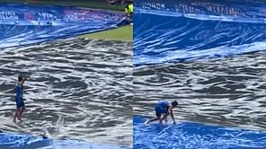 [Watch] Hasan Ali enjoys rain break in Colombo Test match before jogging back to the dressing room