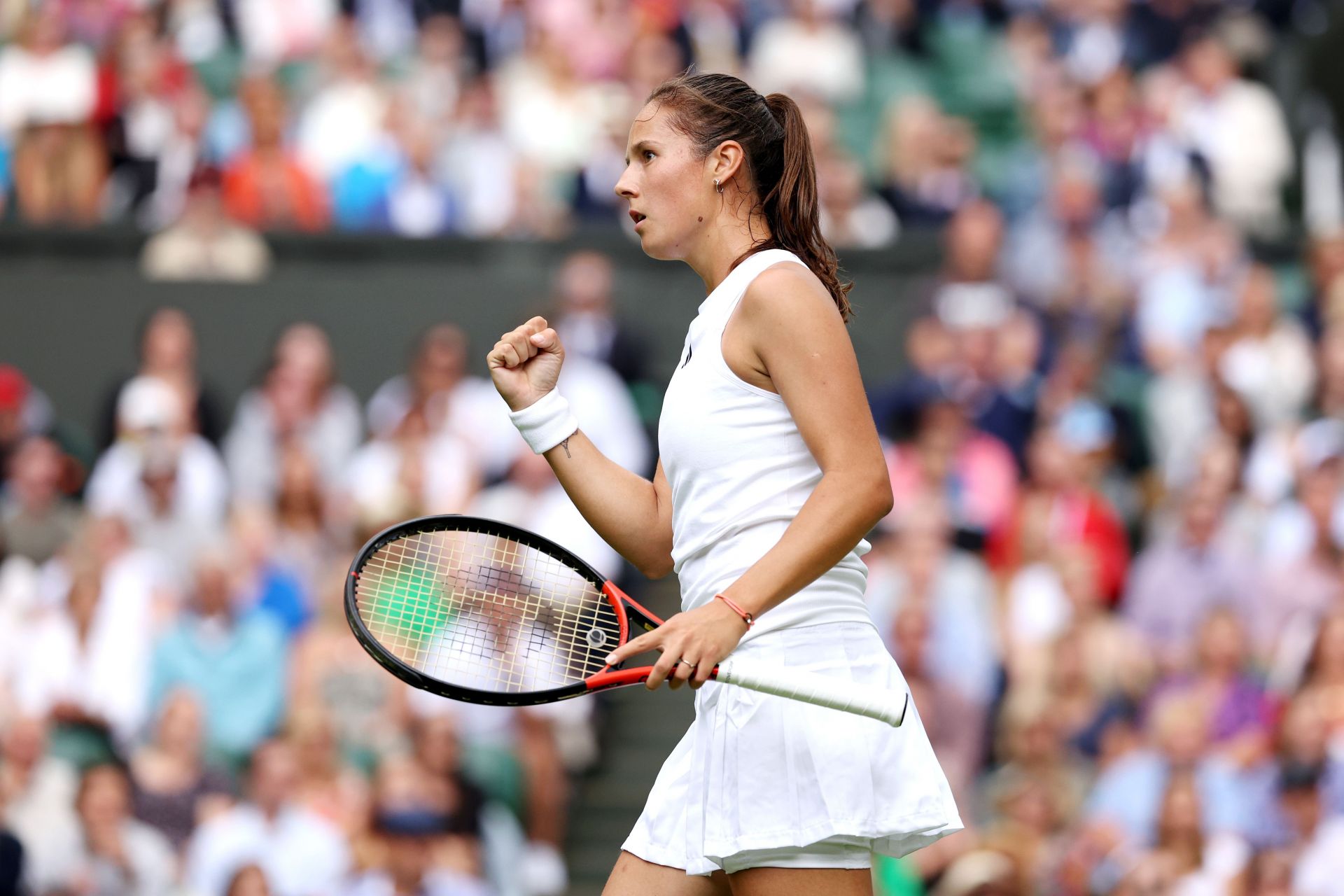 Daria Kasatkina in action at Wimbledon 2023