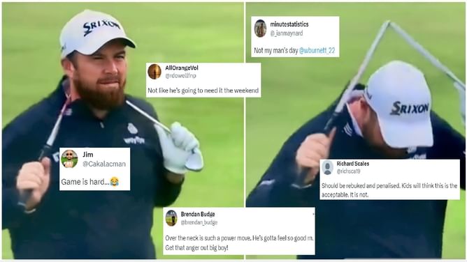“Over the neck is such a power move” - Golf fans react to Shane Lowry notoriously breaking his clubs