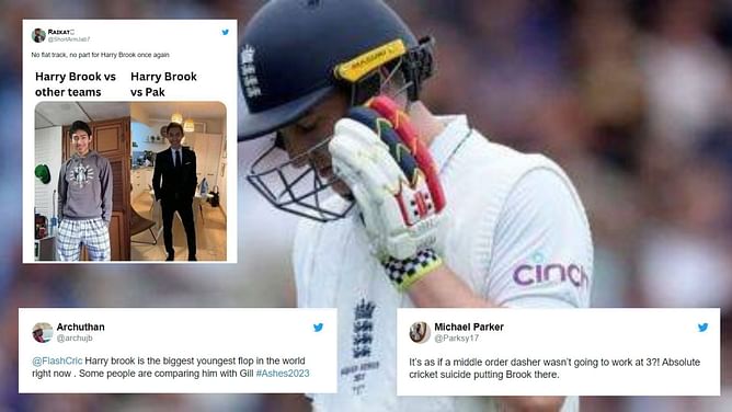 "He is getting exposed day by day" - Fans do not spare Harry Brook after his promotion to No.3 fails during 3rd Ashes Test