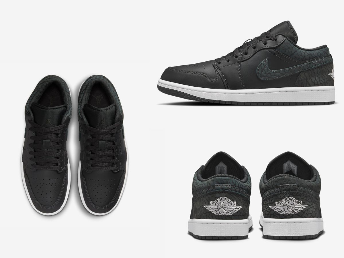Air Jordan 1 Low Nike's Air Jordan 1 Low "Black Elephant” shoes Where