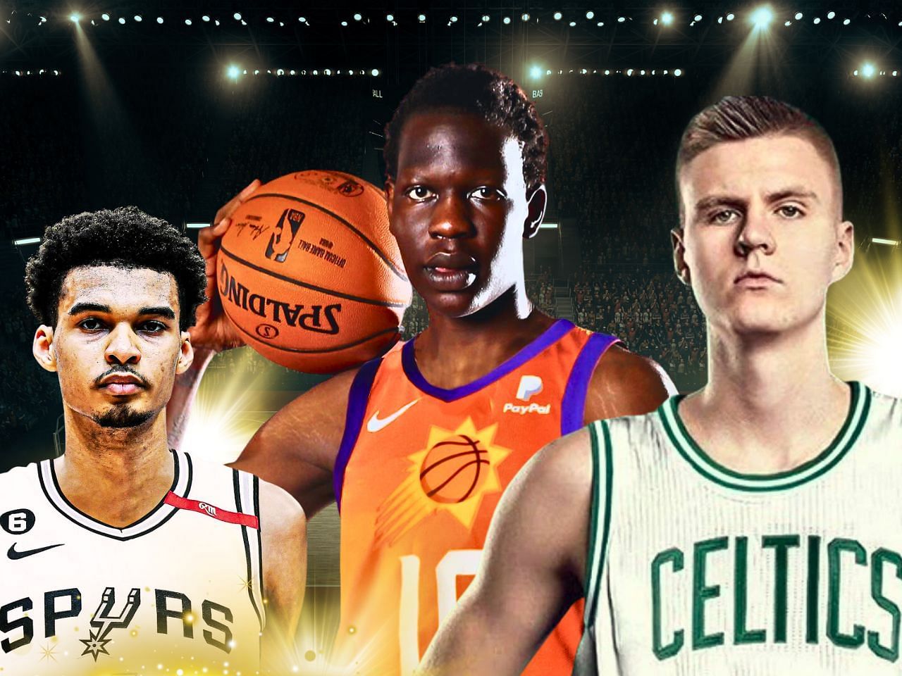 Victor Wembanyama, Bol Bol, and Kristaps Porzingis