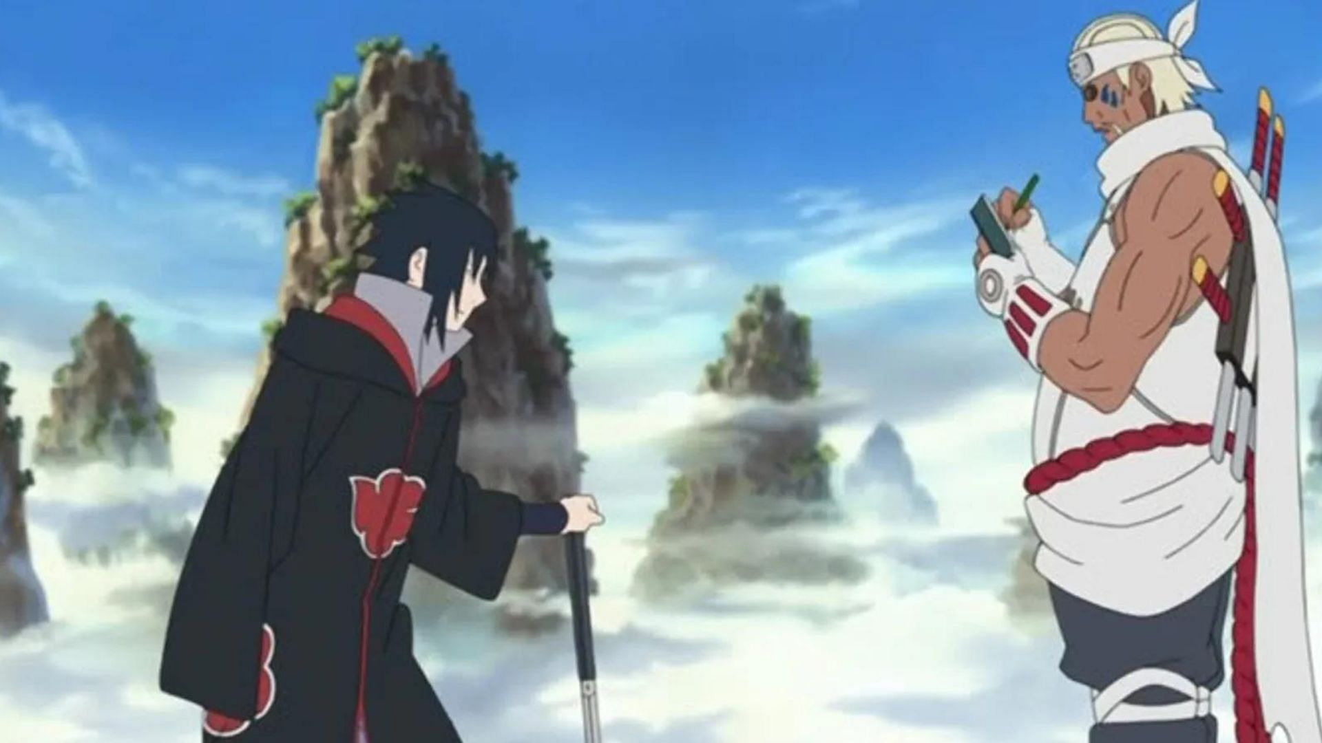 Sasuke Uchiha vs Killer B in Naruto Shippuden (Image via Studio Pierrot)