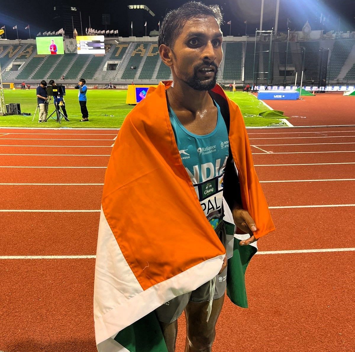 Abhishek Pal won bronze medal in the men&rsquo;s 10,000m race on day-one of the Asian Athletics Championships in Bangkok on Wednesday. Photo credit: AFI