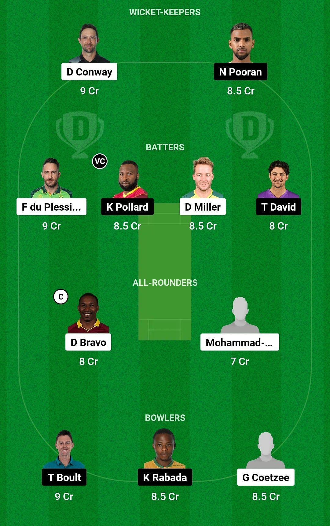 Dream11 Team for Texas Super Kings vs MI New York - Major League Cricket 2023.